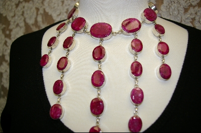 +MBA #RRN    Large Oval Stoned Ruby Necklace