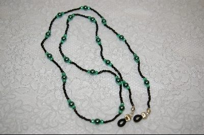 +MBA #6523  "Green Glass Pearls"