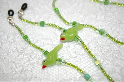 +MBA #6482  "Green Lamp Work Birds"