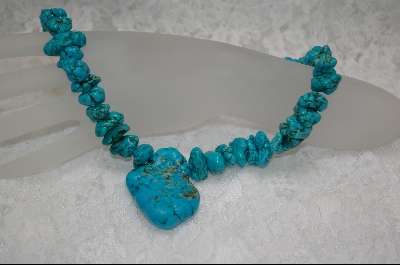 +  " Blue Turquoise Nuggett Necklace