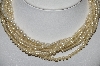 +MBA #E51-093   "Vintage 7 Strand  Faux Glass Pearl Necklace"