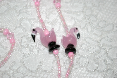 +MBA #6464  "Pink Flamingos With Pink Beads
