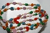 +MBA #E51-186   "Vintage Multi Colored Glass Bead Necklace"
