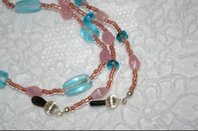 + MBA #6400  " Turquoise Colored Glass Beads