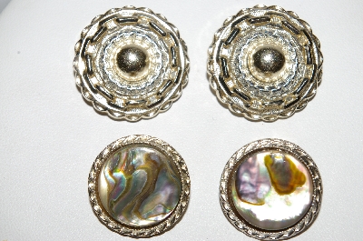 +MBA #E51-443   "Vintage Lot Of (2) Pairs Of Clip On Earrings"