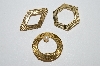 **MBA #E51-286   "Vintage Lot Of 3 Gold Plated Pins"
