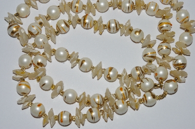 +MBA #E51-090   "Vintage Milti Colored Thermoplastic Bead Necklace"