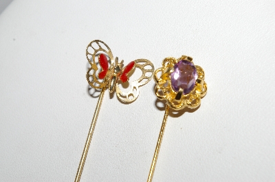 *8MBA #E51-456   "Lot Of 2 Vintage Stick Pins"