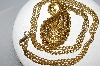 +MBA #E51-131   "Vintage Fancy Hinged Gold Plated Pendant & Chain"