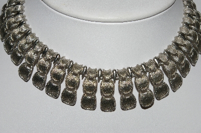 +MBA #e51-081    "Vintage Antiqued Silvertone Fancy Necklace"