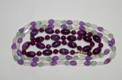 +MBA #E54-150   "Vintage Lot Of "2" Lucite Bead Necklaces"