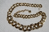 +MBA #E54-296   "Vintage Gold Plated Fancy Link Necklace"