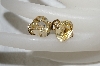 +MBA #E54-272   "Monet Gold Plated Yellow Glass Stone Clip On Earrings"