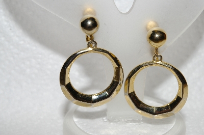 +MBA #E56-196   "Vintage Gold Plated Screw Back/Clip On Combo Earrings"