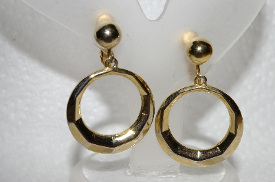+MBA #E56-196   "Vintage Gold Plated Screw Back/Clip On Combo Earrings"