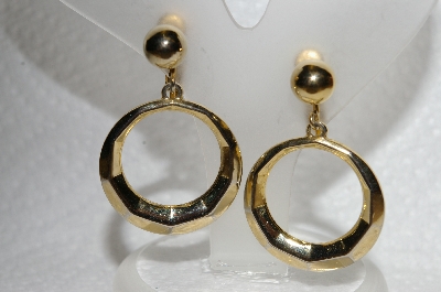 +MBA #E56-196   "Vintage Gold Plated Screw Back/Clip On Combo Earrings"