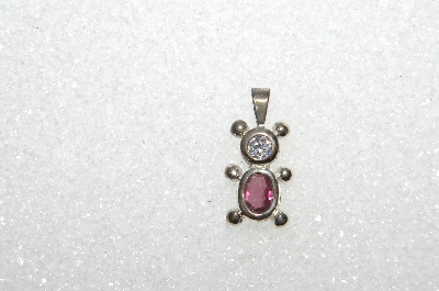 MBA #S51-013   "1980's Sterling February Bear Pendant"