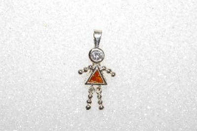 MBA #S51-037   "1980's Sterling November Kid  "Girl" Pendant"