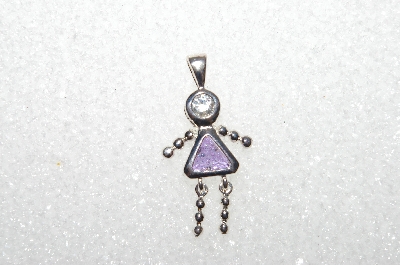 MBA #S51-085   "1980's Sterling June Girl Pendant"