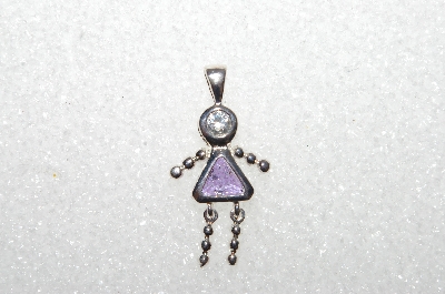 MBA #S51-085   "1980's Sterling June Girl Pendant"