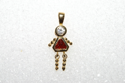 MBA #S51-097   "1980's Sterling January Girl Pendant"