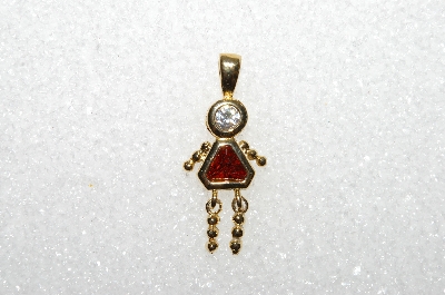 MBA #S51-097   "1980's Sterling January Girl Pendant"