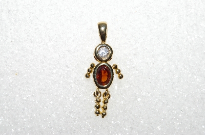 MBA #S51-101   "1980's Gold Plated Sterling January Boy Pendant"