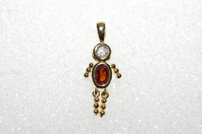 MBA #S51-101   "1980's Gold Plated Sterling January Boy Pendant"
