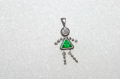 MBA #S51-601   "1980's Sterling May Girl Pendant"