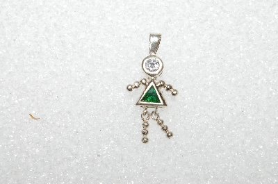 MBA #S51-625   "1980's Sterling May "KID" Girl Pendant"