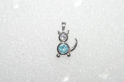 MBA #S51-662   "1980's Sterling December Cat Pendant"
