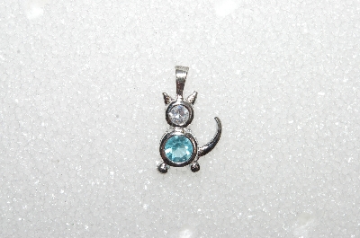 MBA #S51-662   "1980's Sterling December Cat Pendant"