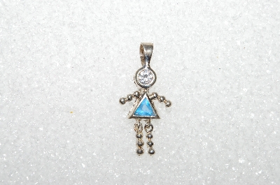 MBA #S51-064   "1980's Sterling December "KID" Girl Pendant"