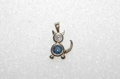 MBA #S51-059   "1980's Sterling September Cat Pendant"