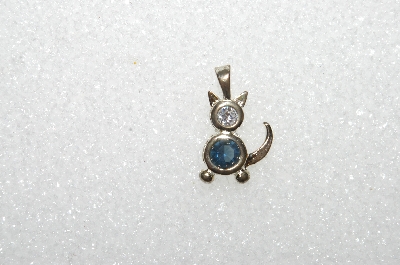 MBA #S51-059   "1980's Sterling September Cat Pendant"