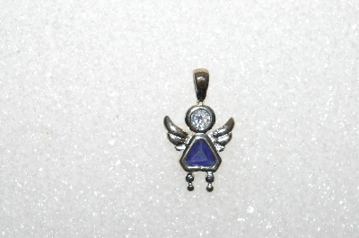 MBA #S51-061   "1980's Sterling September Angel Pendant"