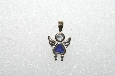 MBA #S51-061   "1980's Sterling September Angel Pendant"
