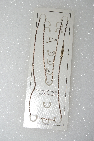 MBA #S51-021   "Older Sterling Fancy Clasp 18" Chain" 
