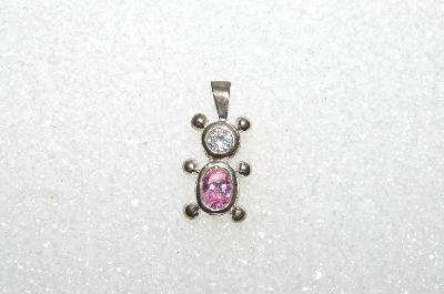 MBA #S51-069   "1980's Sterling October Bear Pendant"
