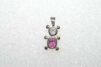 MBA #S51-069   "1980's Sterling October Bear Pendant"