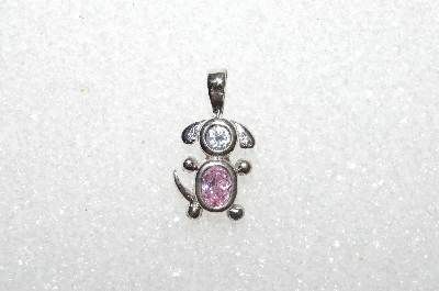MBA #S51-075   "1980's Sterling October Dog Pendant"