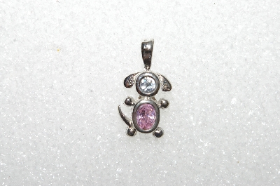 MBA #S51-075   "1980's Sterling October Dog Pendant"