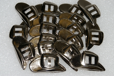+MBA #S51-273   "Lot Of 18 Silvertone Metal Cowboy Hat Concho's"