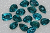 +MBA #S51-309   "Vintage Lot Of Large Blue Topaz Colored Glass Rhinestones"