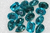 +MBA #S51-313   "Vintage Lot Of 15 Blue Topaz Colored Large Glass Rhinestones"