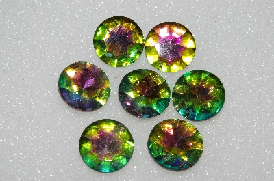 +MBA #S51-297   "Vintage Lot Of 8 Large Rainbow Colored Rhinestones"