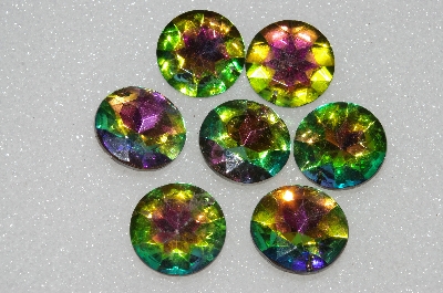 +MBA #S51-297   "Vintage Lot Of 8 Large Rainbow Colored Rhinestones"