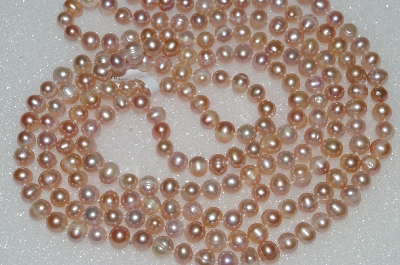 +MBA #S51-342   "64" Endless Lavender Freshwater Pearl Necklace"