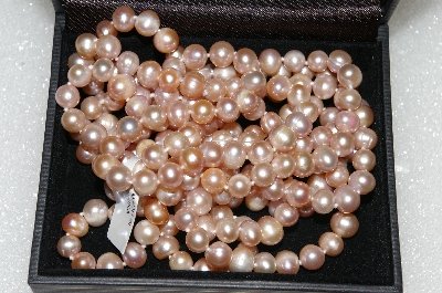 +MBA #S51-342   "64" Endless Lavender Freshwater Pearl Necklace"