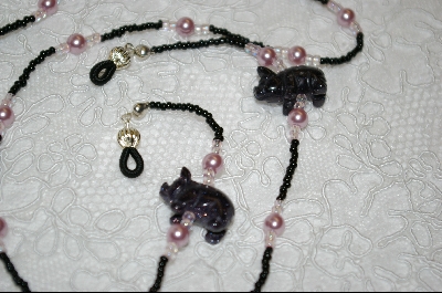 +MBA #6631  " Goldstone Hand Carved Pigs"